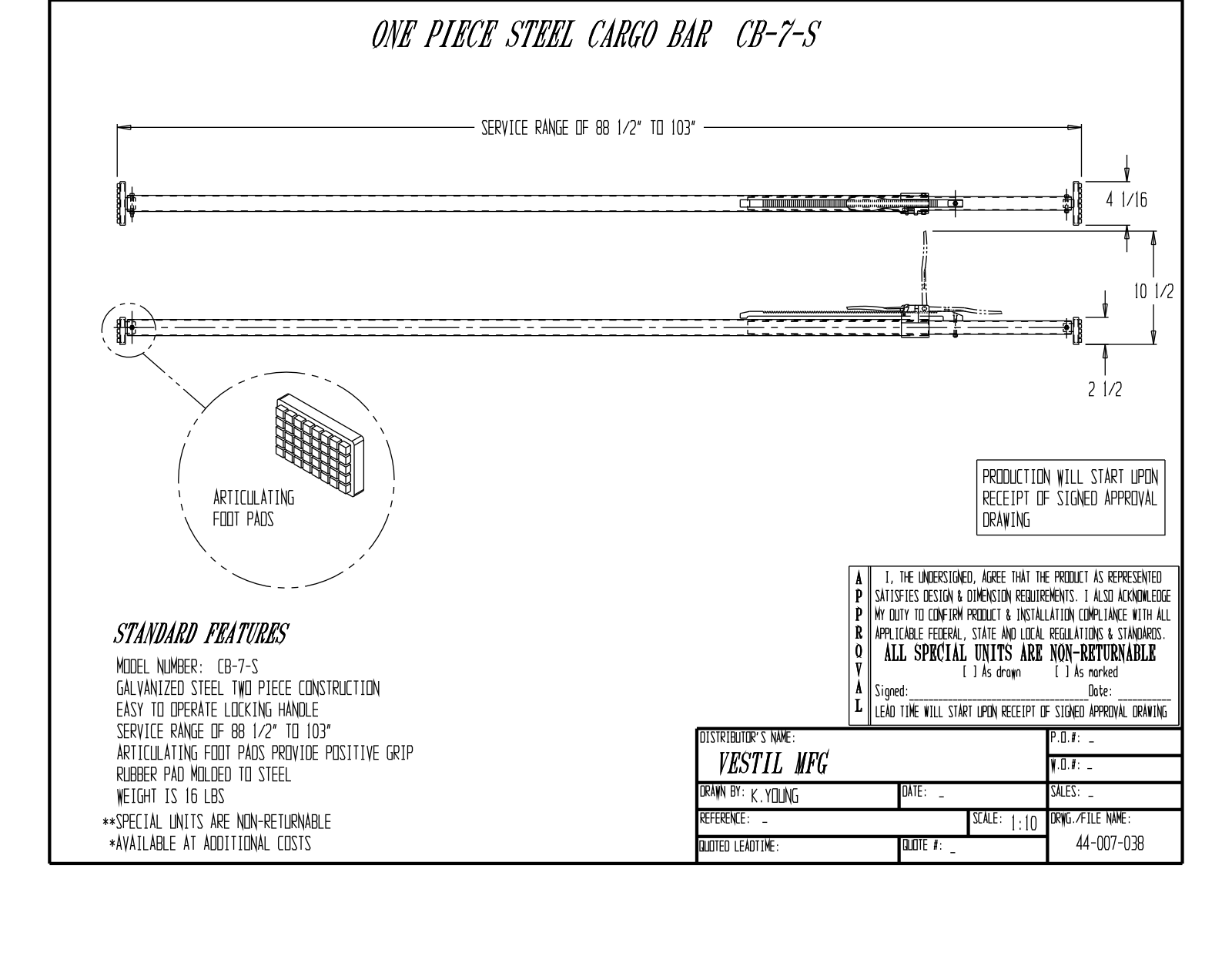 Vestil UCTW1849 Specifications - ManualMachine.com