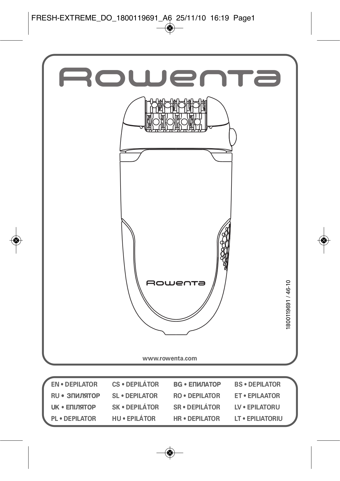 Rowenta EP7340 User Manual