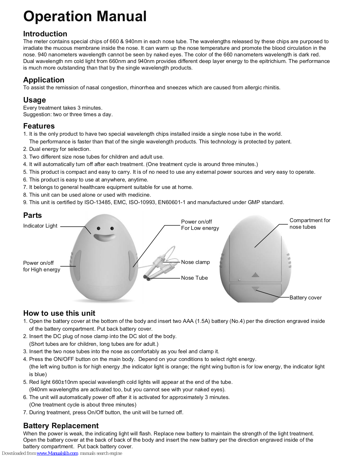 in4 care IN4-SCB06 Operation Manual