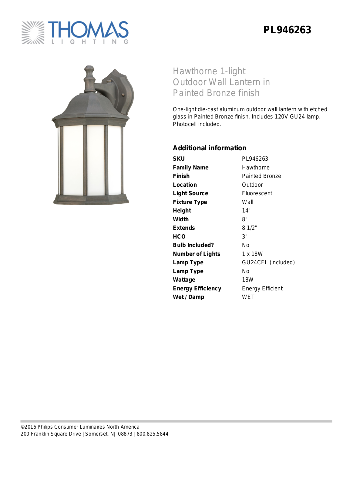 Thomas Lighting PL946263 User Manual - ManualMachine.com