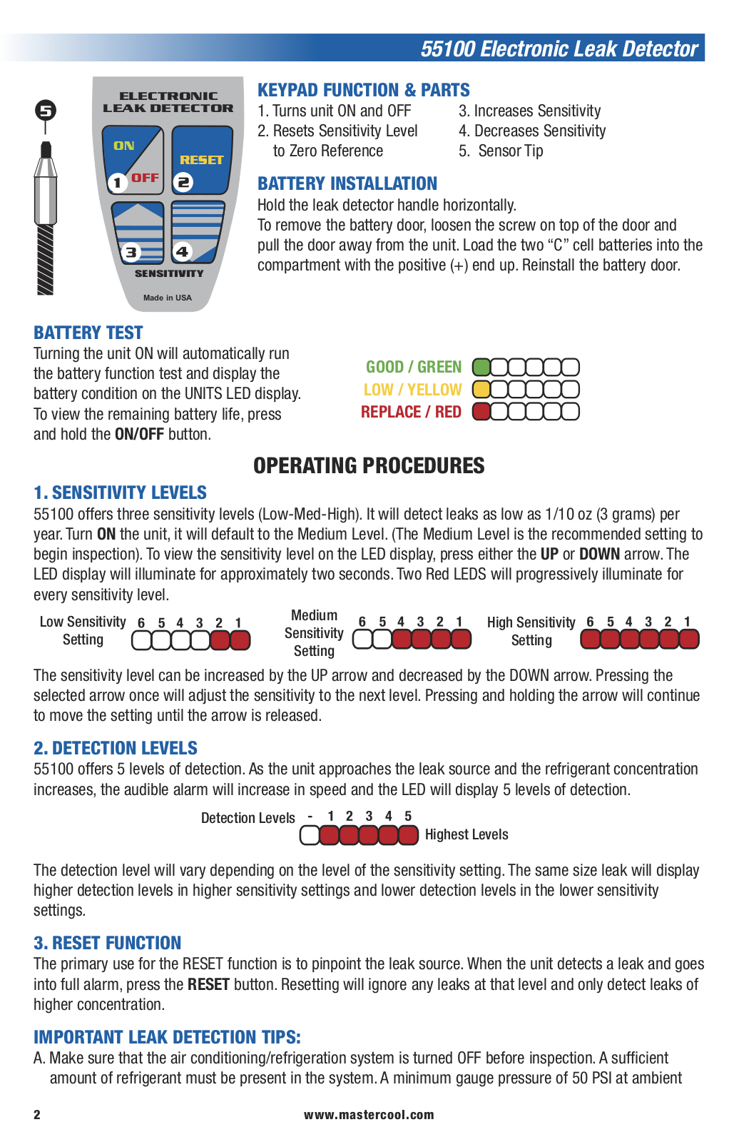 Mastercool 55100 User Manual