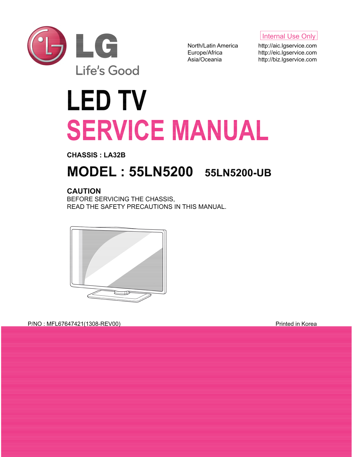 LG 55LN5200UB Schematic