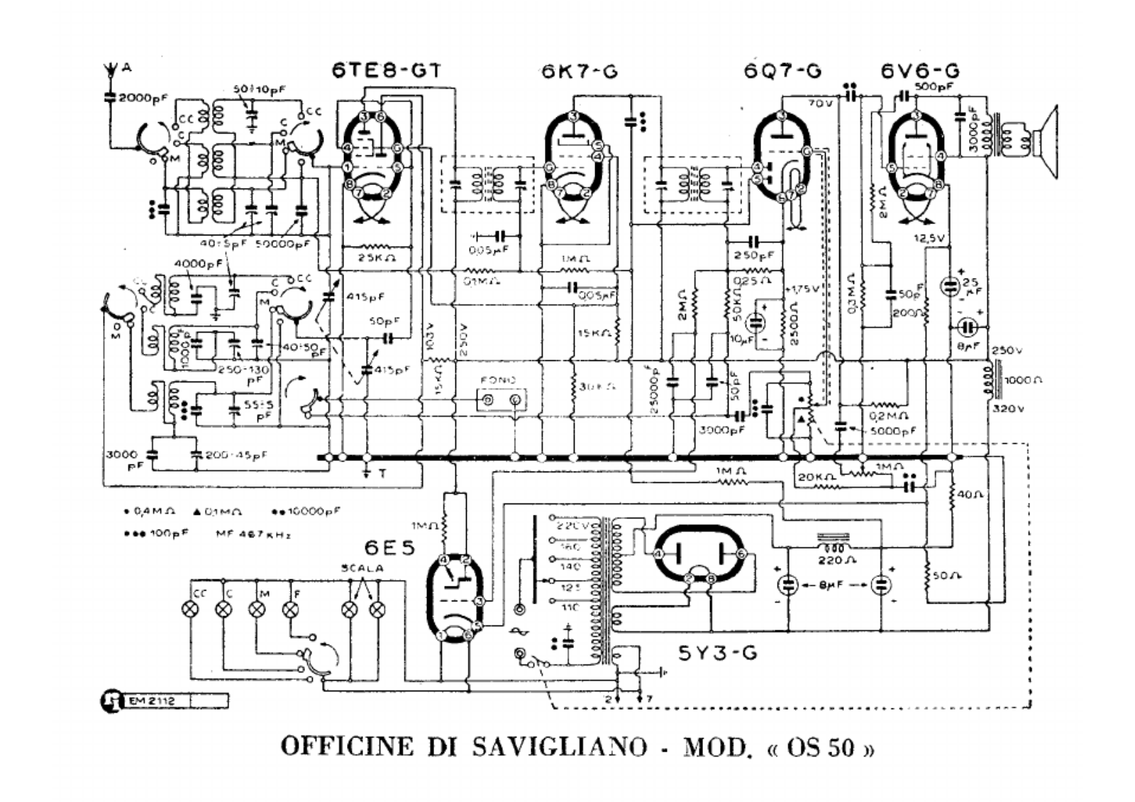 Savigliano os50 schematic