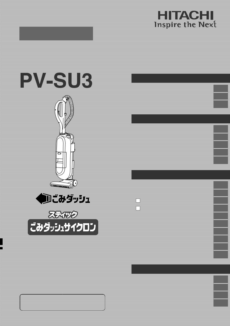 Hitachi PV-SU3 User guide