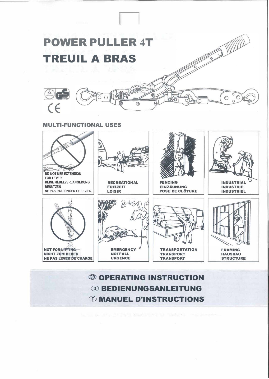 GYS POWER PULLER 4T User guide - ManualMachine.com