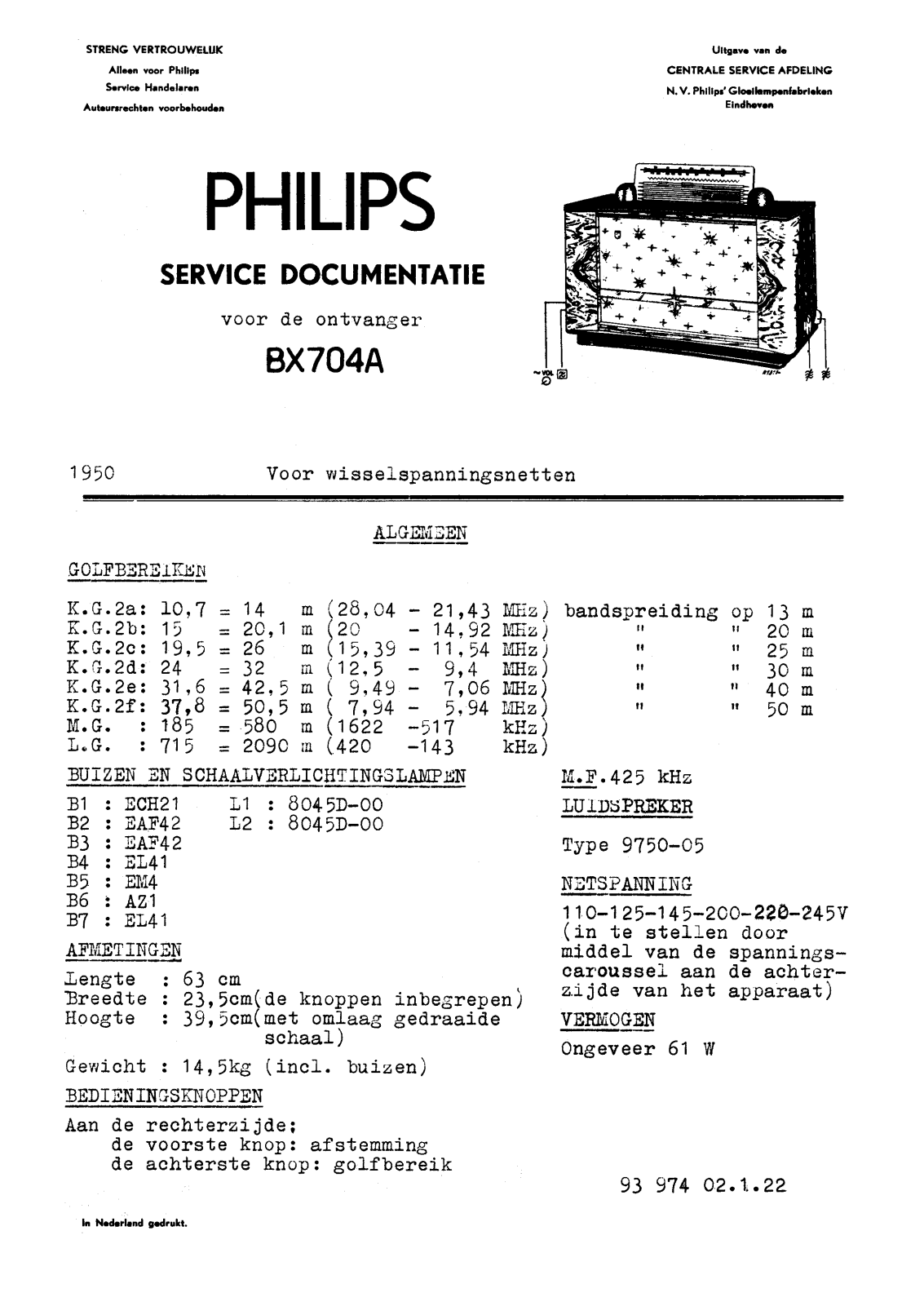 Philips bx704a schematic