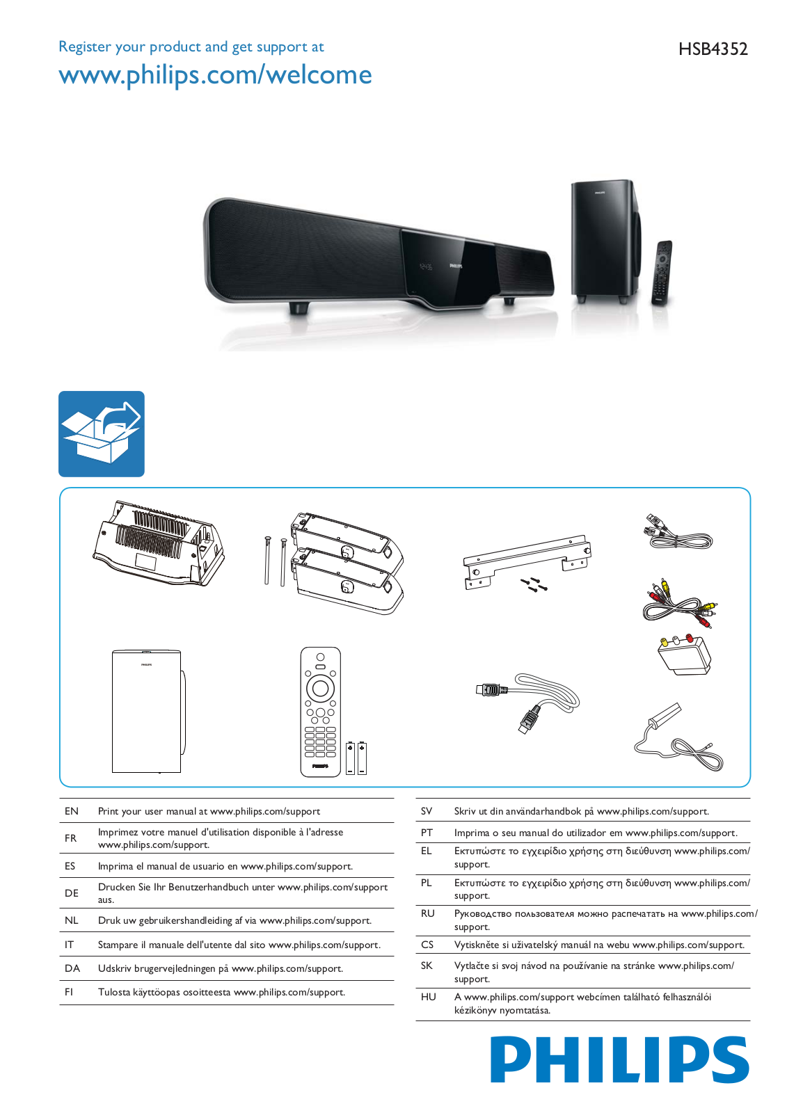 Philips SoundBar Home Entertainment-System User Manual