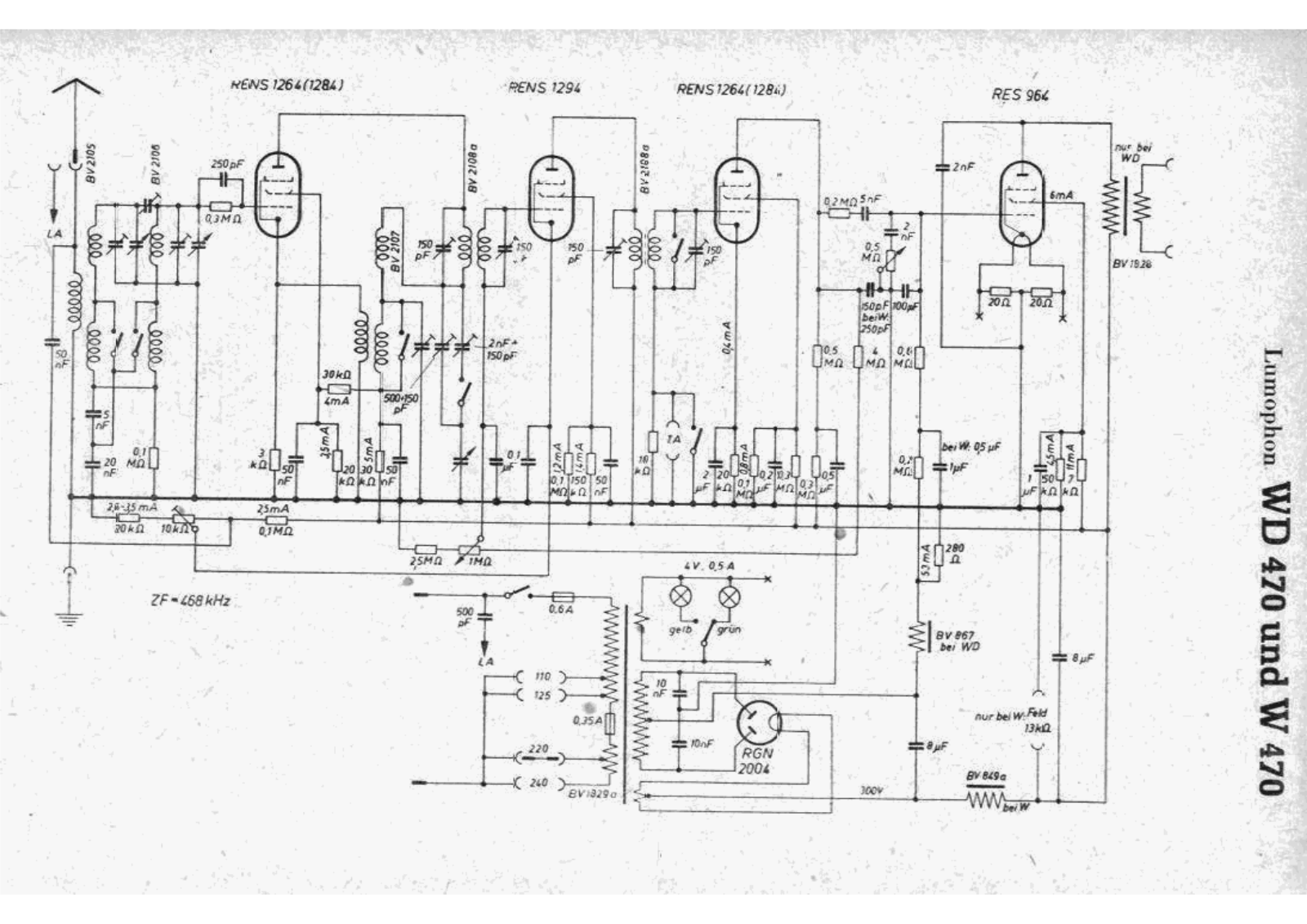 Lumophon wd470, w470 schematic - ManualMachine.com