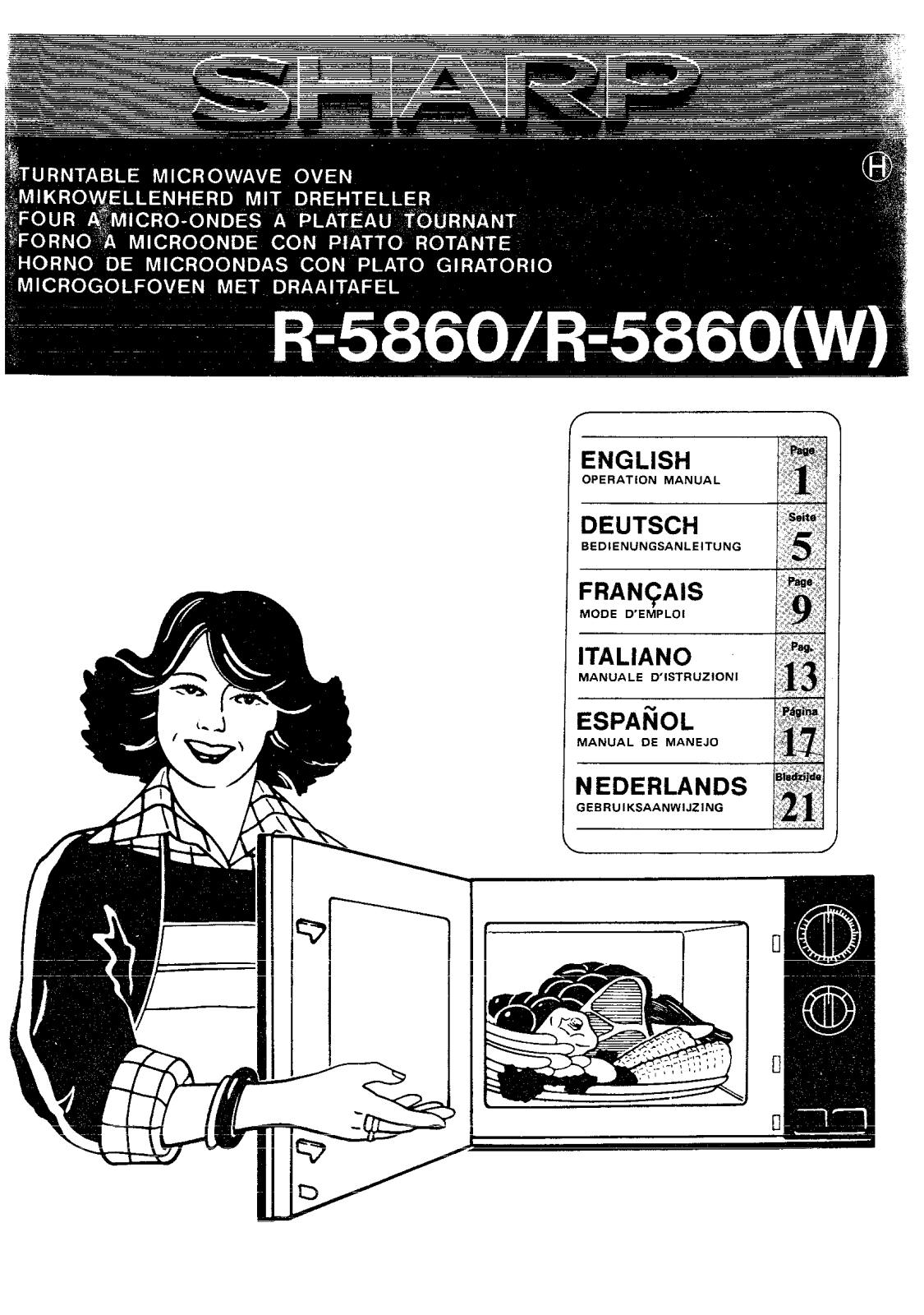 SHARP R-5860 User Manual