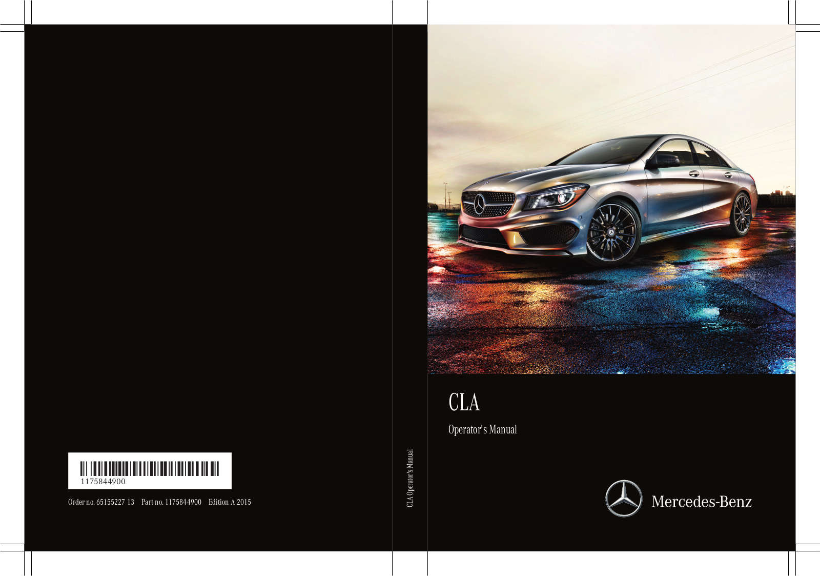 Mercedes CLA 200 2015, CLA 180 2015 User Manual