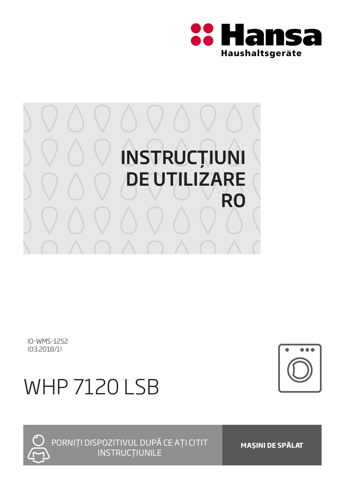 Hansa WHP 7120 LSB User guide - ManualMachine.com