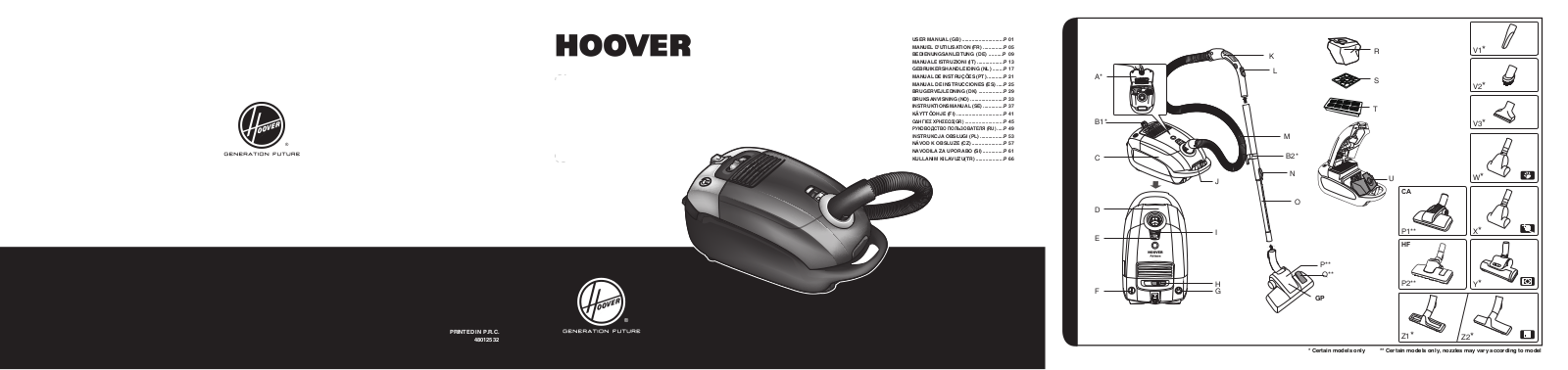 Hoover AT70_AT65011 User Manual