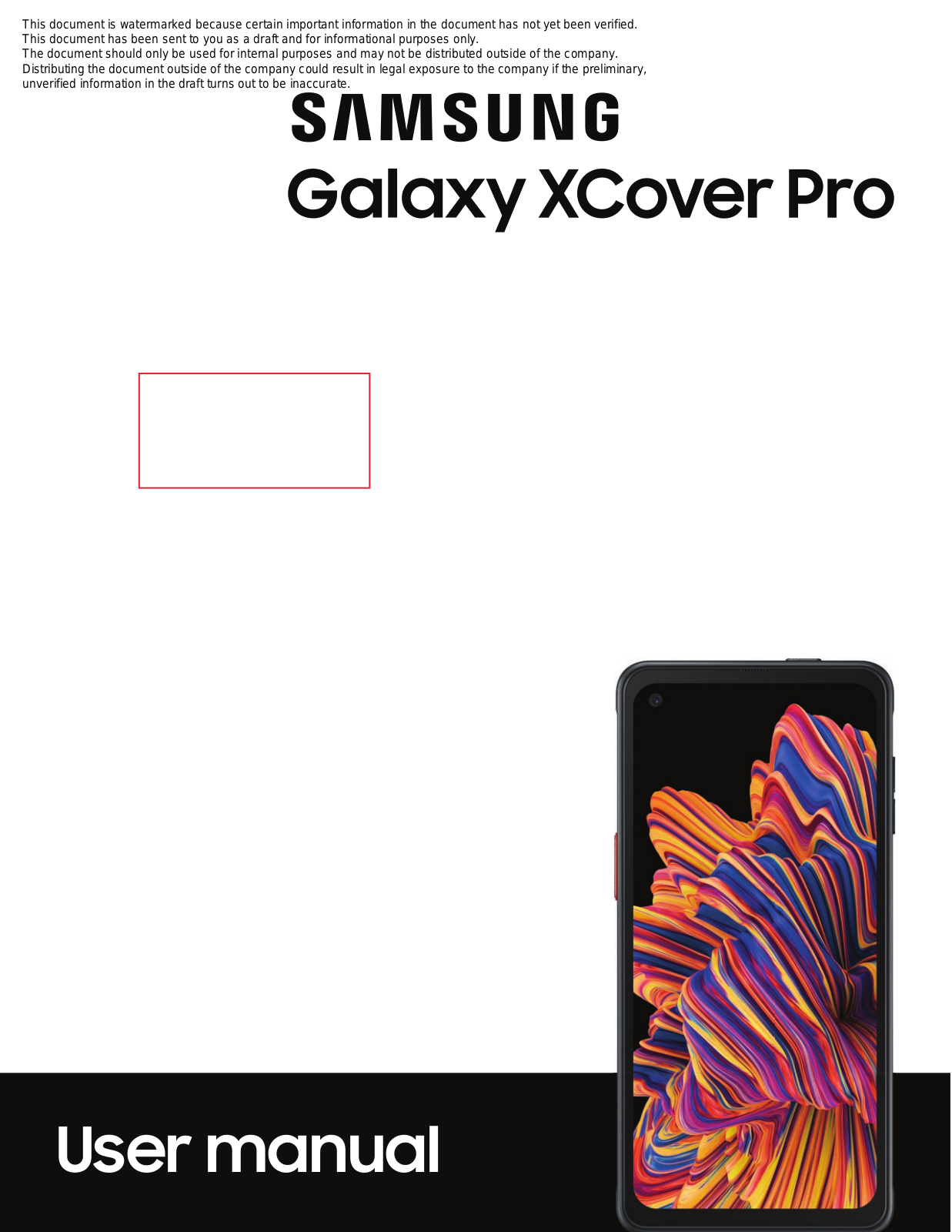 Samsung Galaxy XCover Pro Users guide