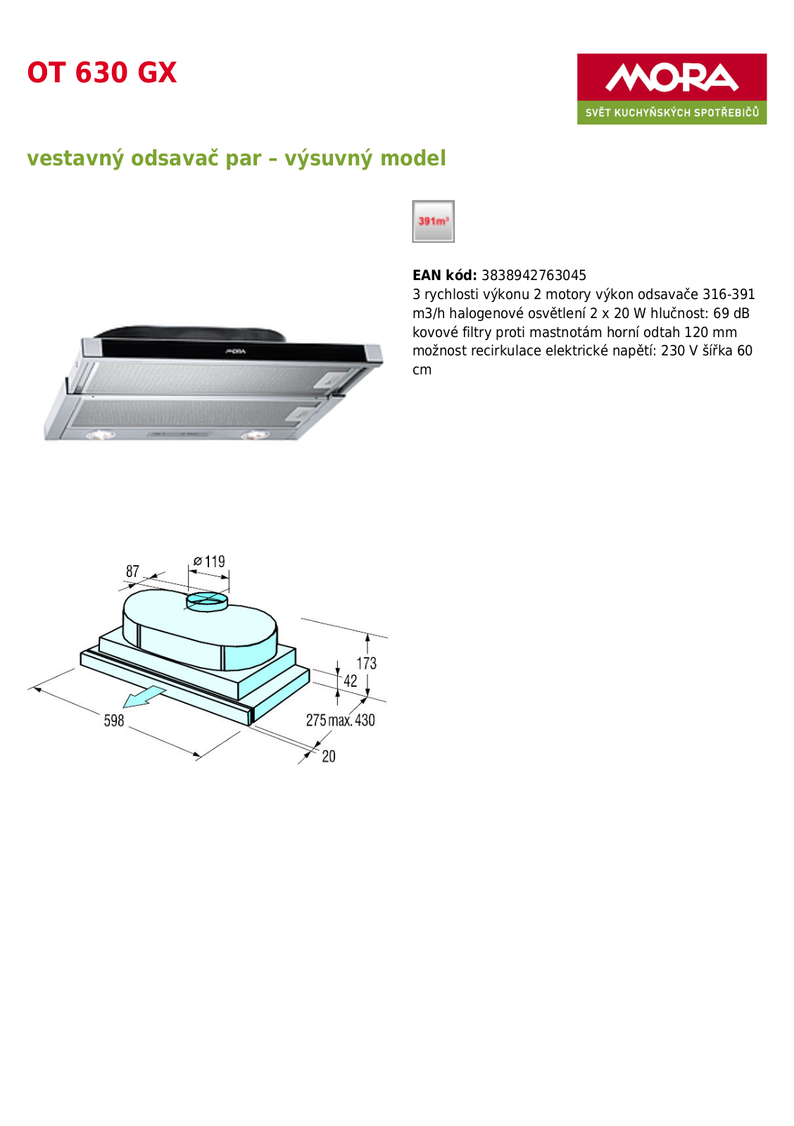 Mora OT 630 GX User Manual