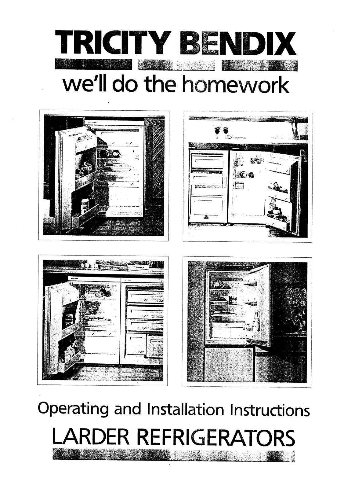 TRICITY BENDIX LF500A, LF500W User Manual