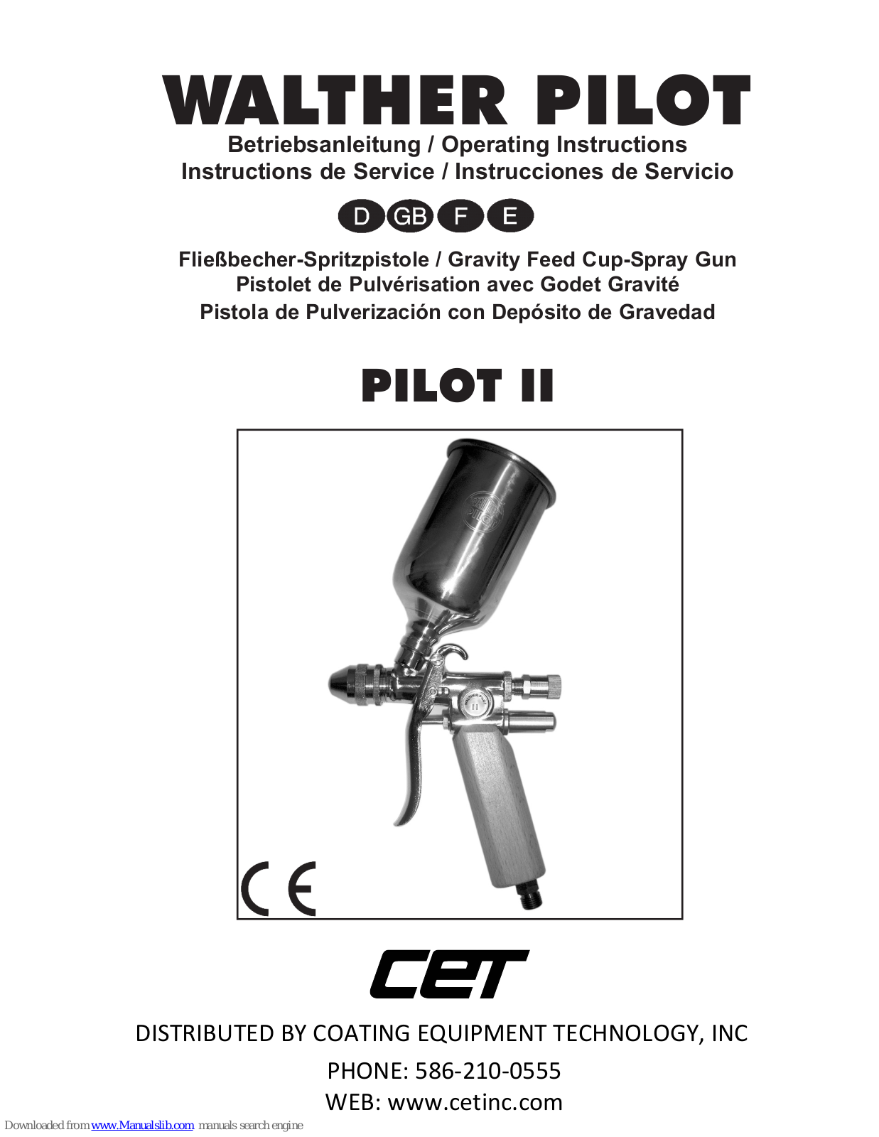 WALTHER PILOT PILOT II Operating Instructions Manual