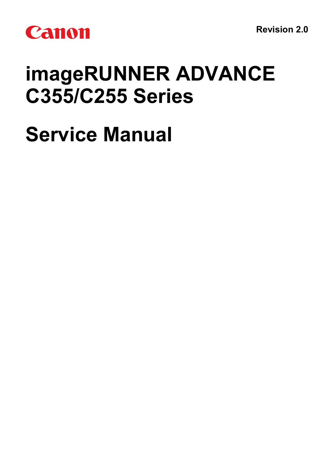 Canon imageRUNNER ADVANCE C255 Series, imageRUNNER ADVANCE C355 Series Service Manual