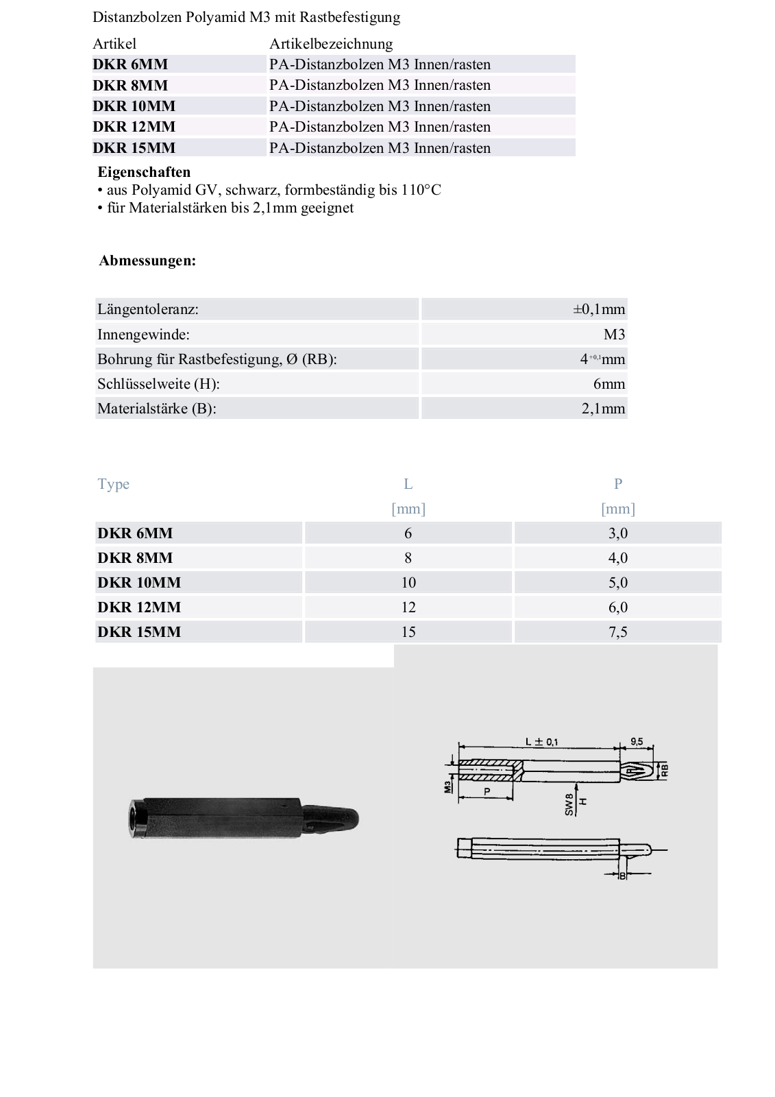 Datasheet DKR 6MM Datasheet (FREI) - ManualMachine.com