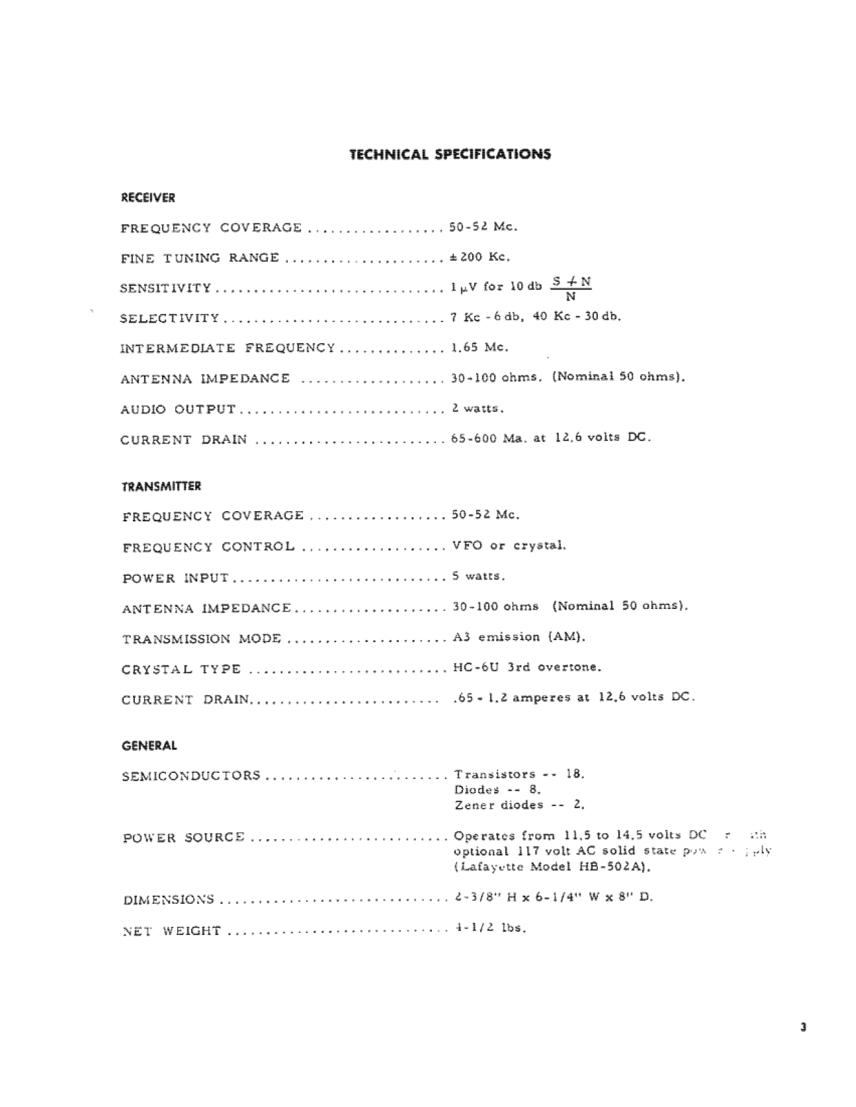 Lafayette HA-750 User Manual (PAGE 02)