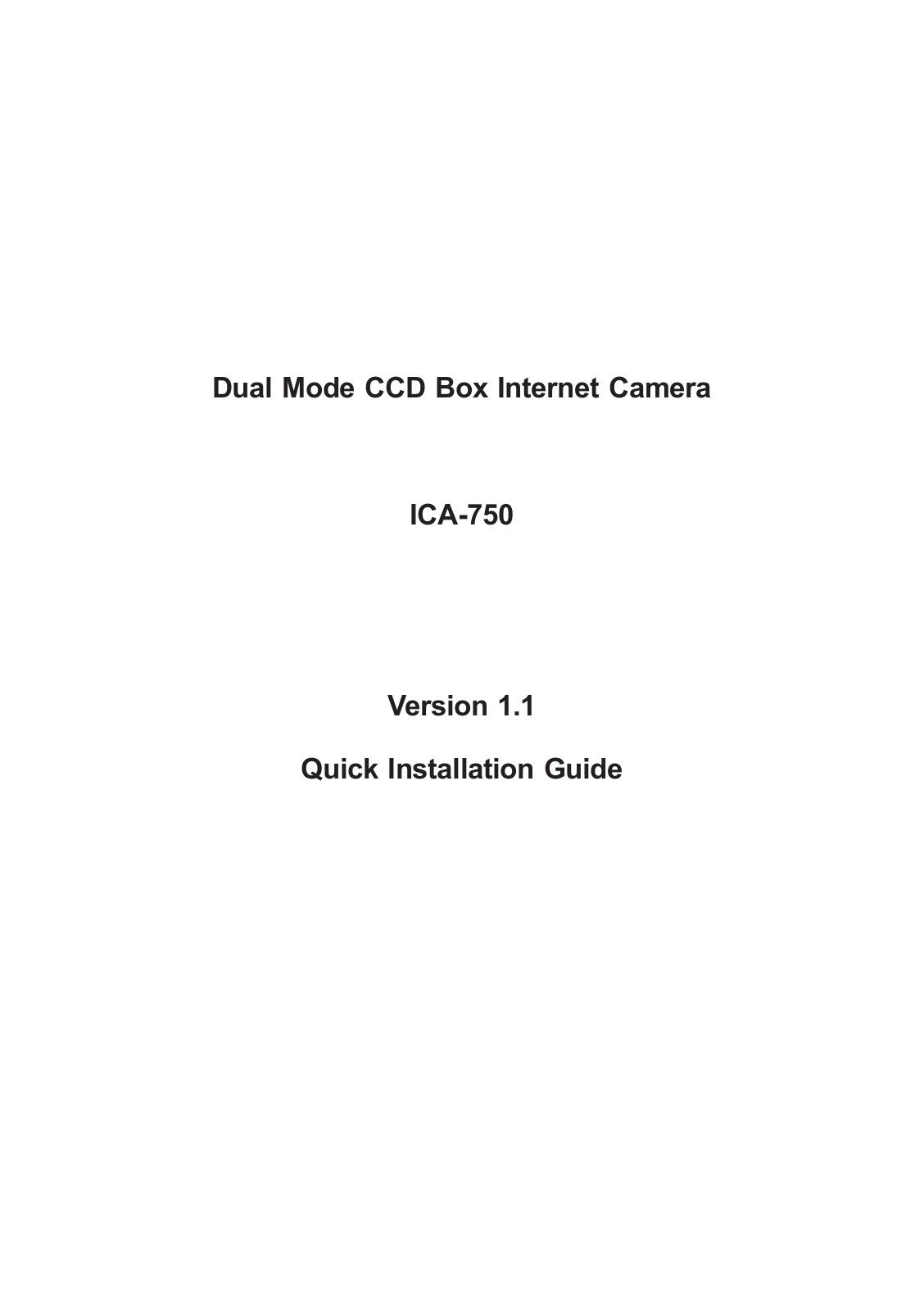 PLANET ICA-750 User Manual