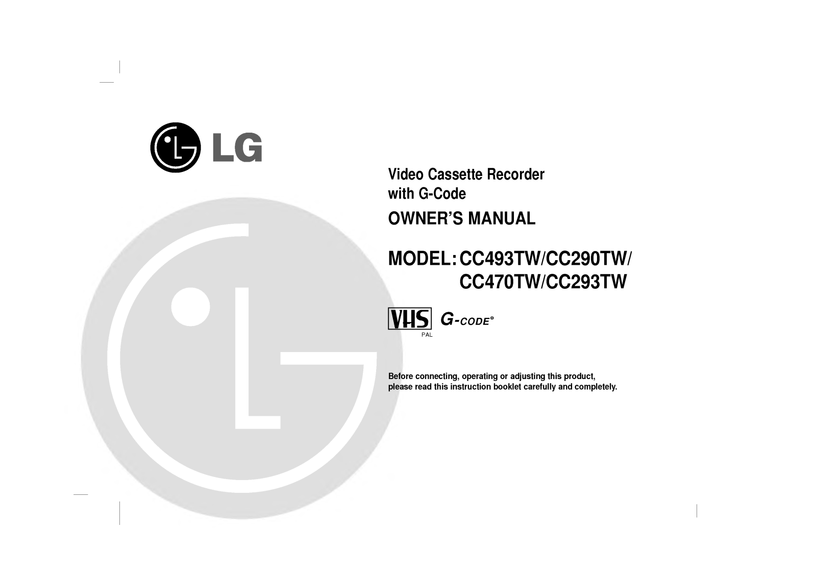 LG CC493TW User Manual
