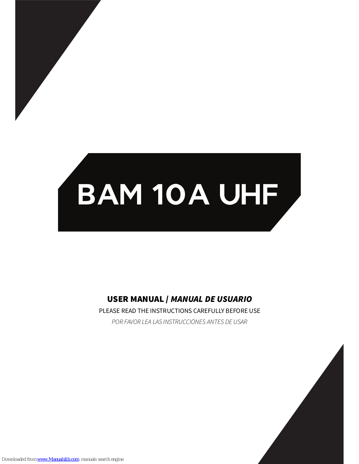 TECshow Bam 10A UHF User Manual