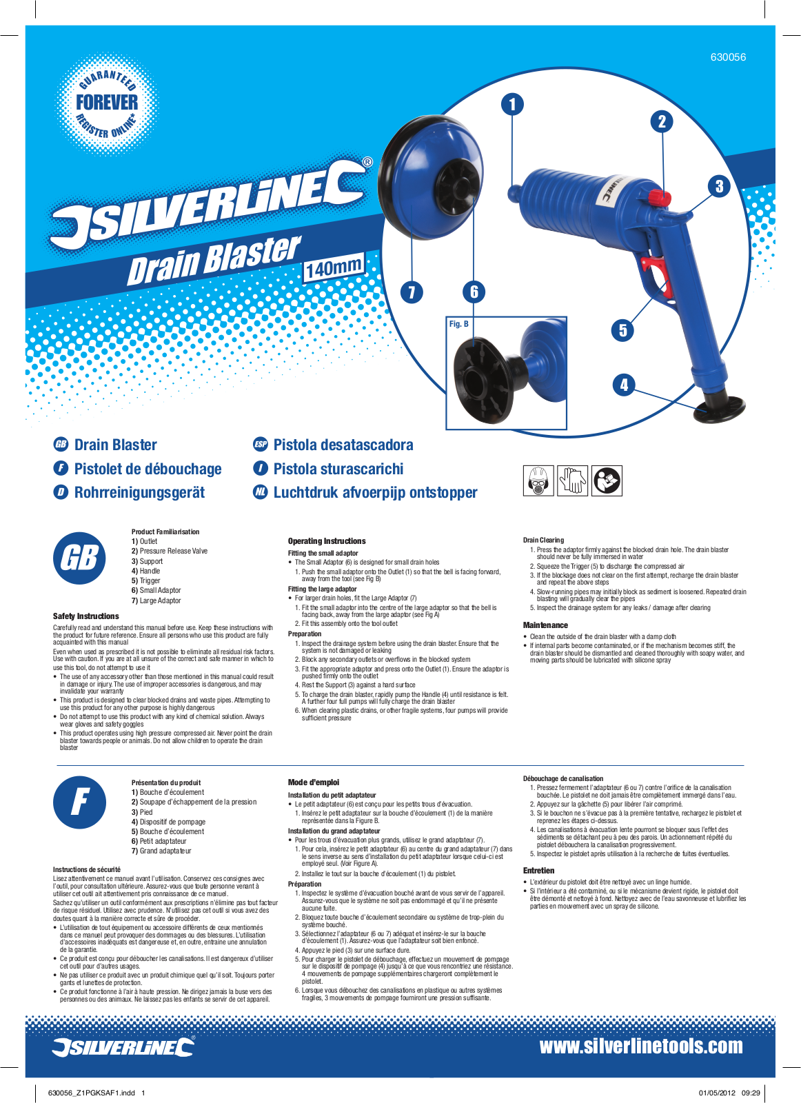 Silverline Drain Blaster User Manual