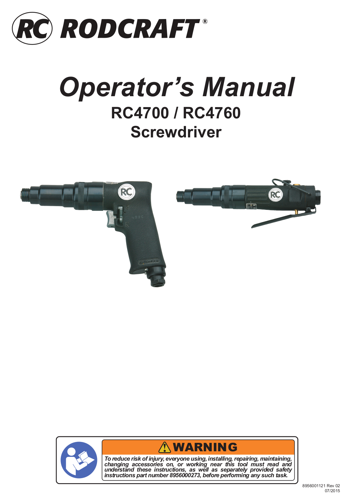 Rodcraft RC4760 operation manual