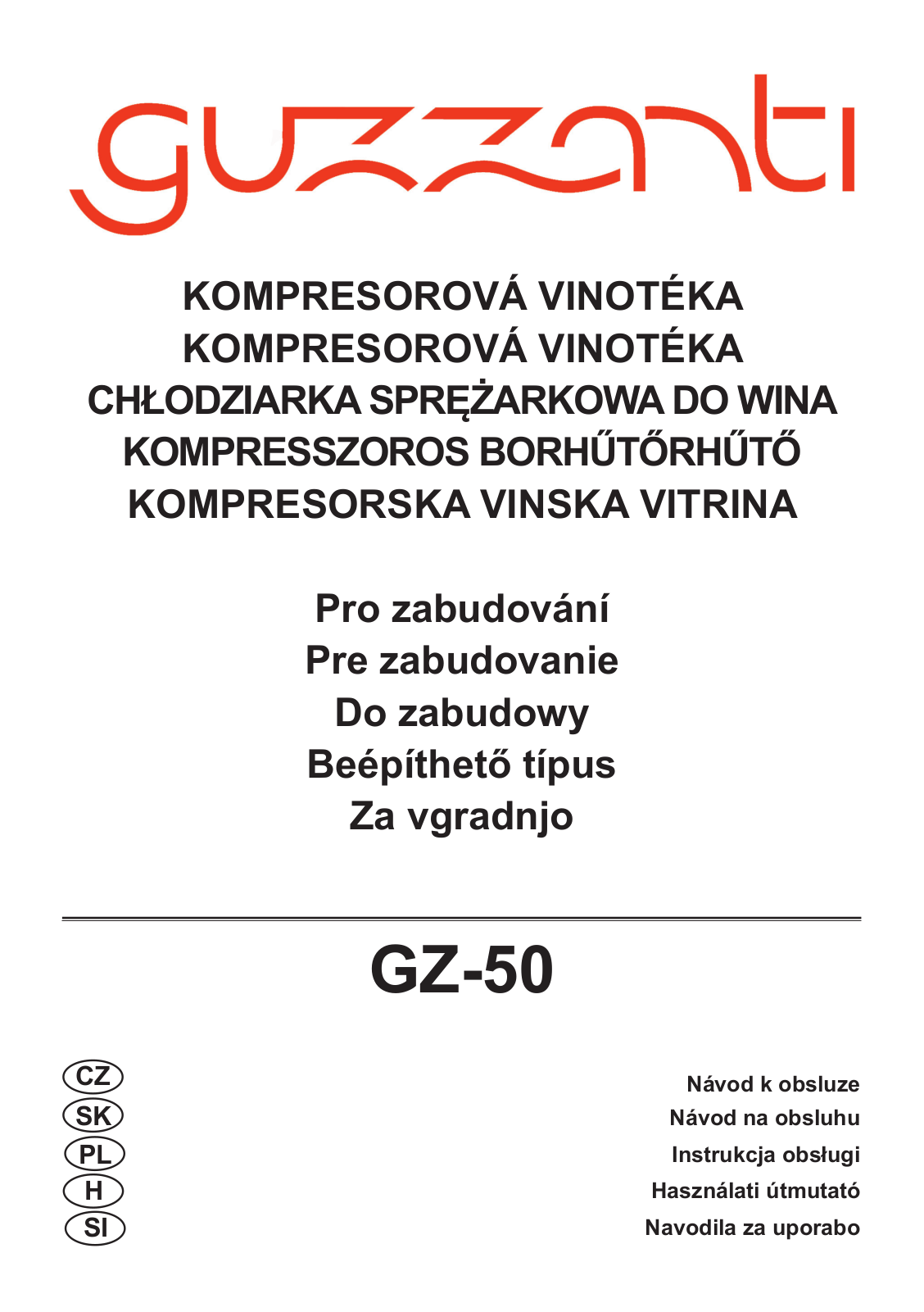 Guzzanti GZ 50 User Manual