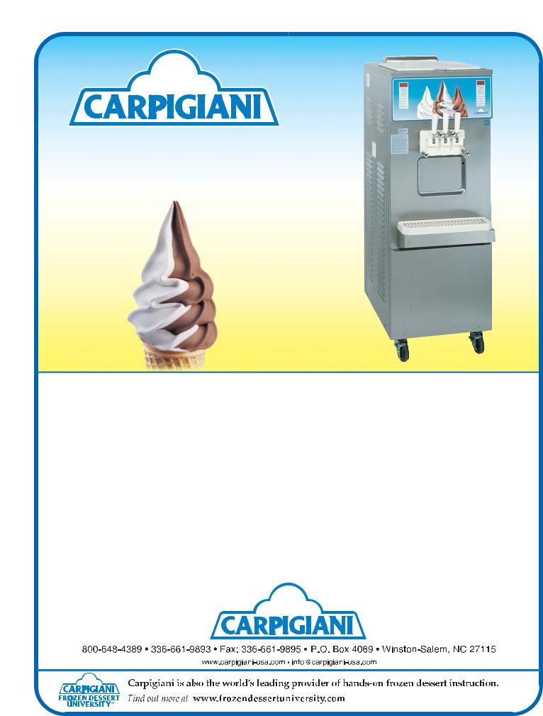 Carpigiani UF253 Specifications