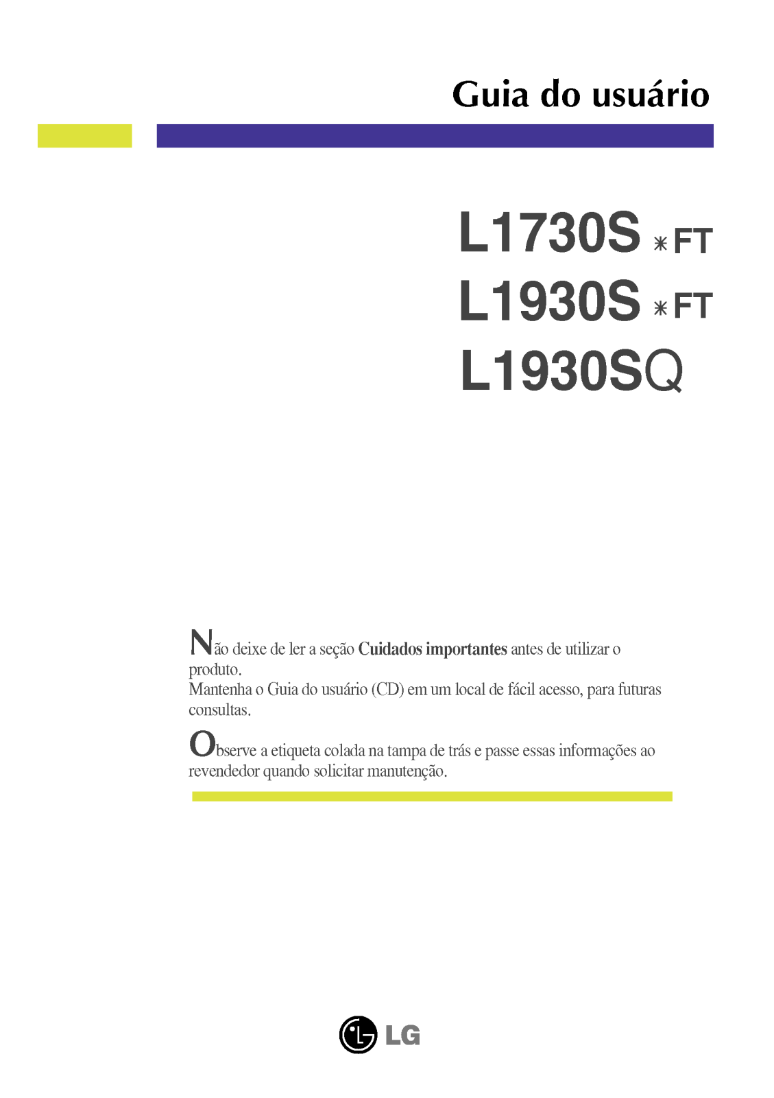 Lg L1730SQ, L1930S User Manual