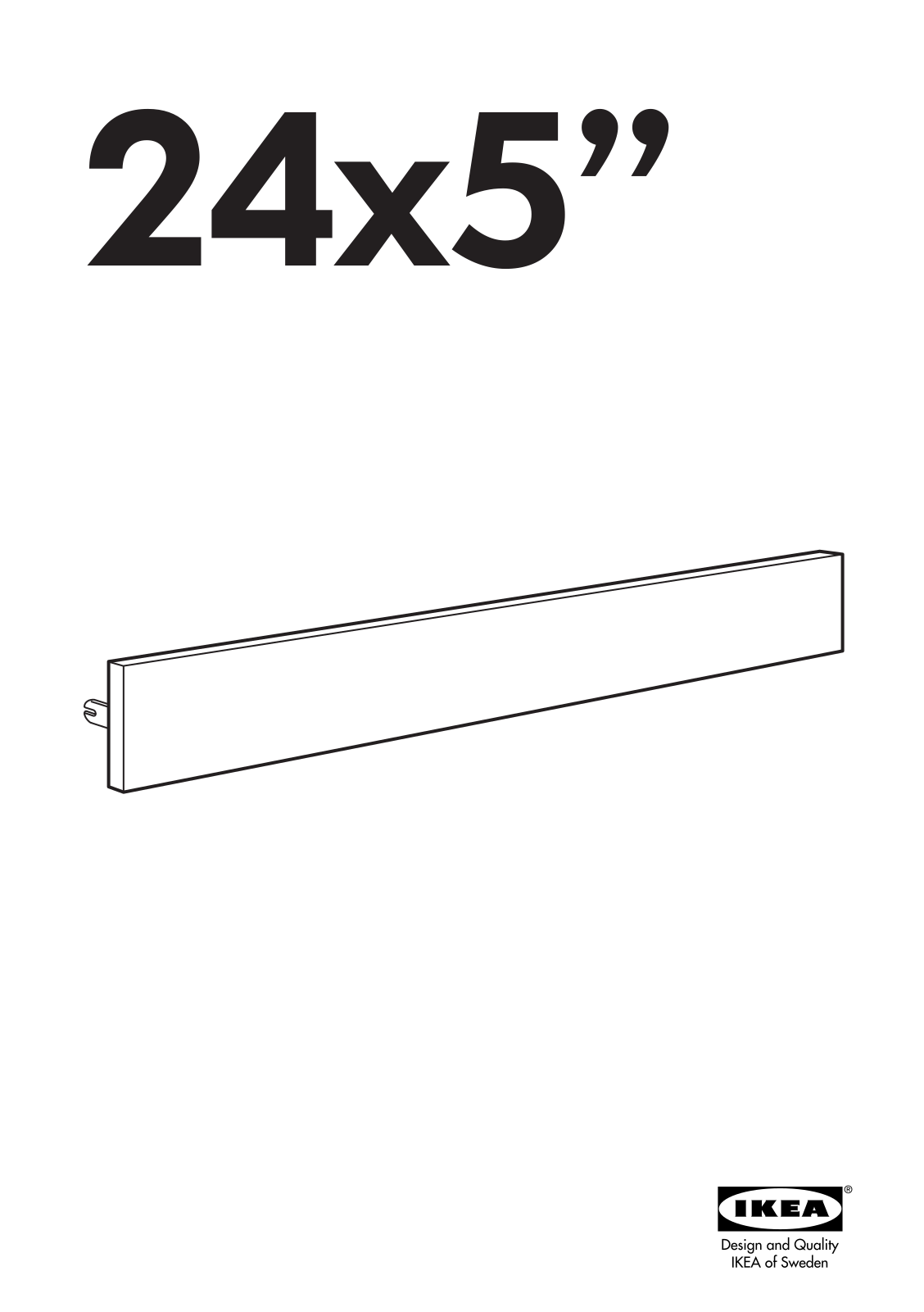 IKEA LINJÃR DRAWER FRONT 24X5 Assembly Instruction