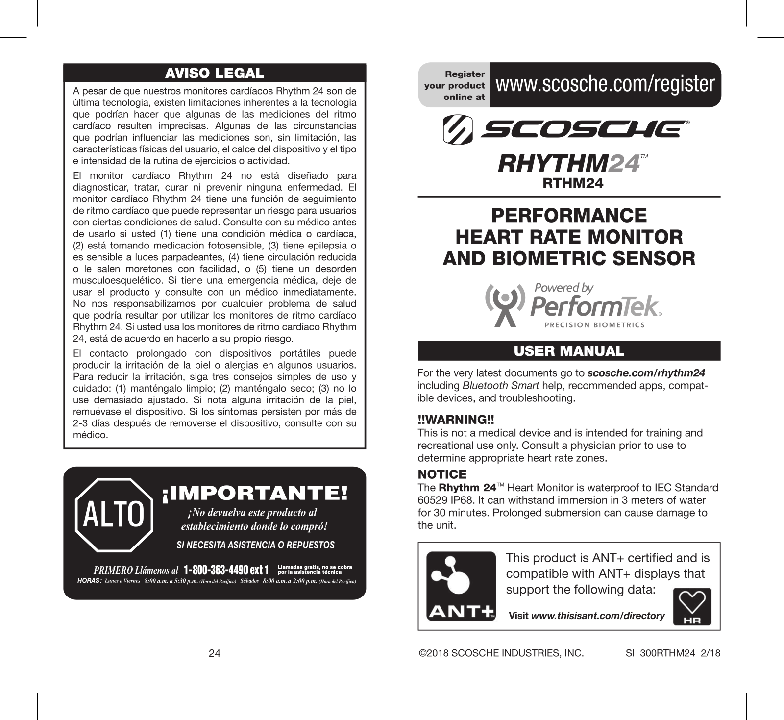 Scosche RTHM24 Users Manual