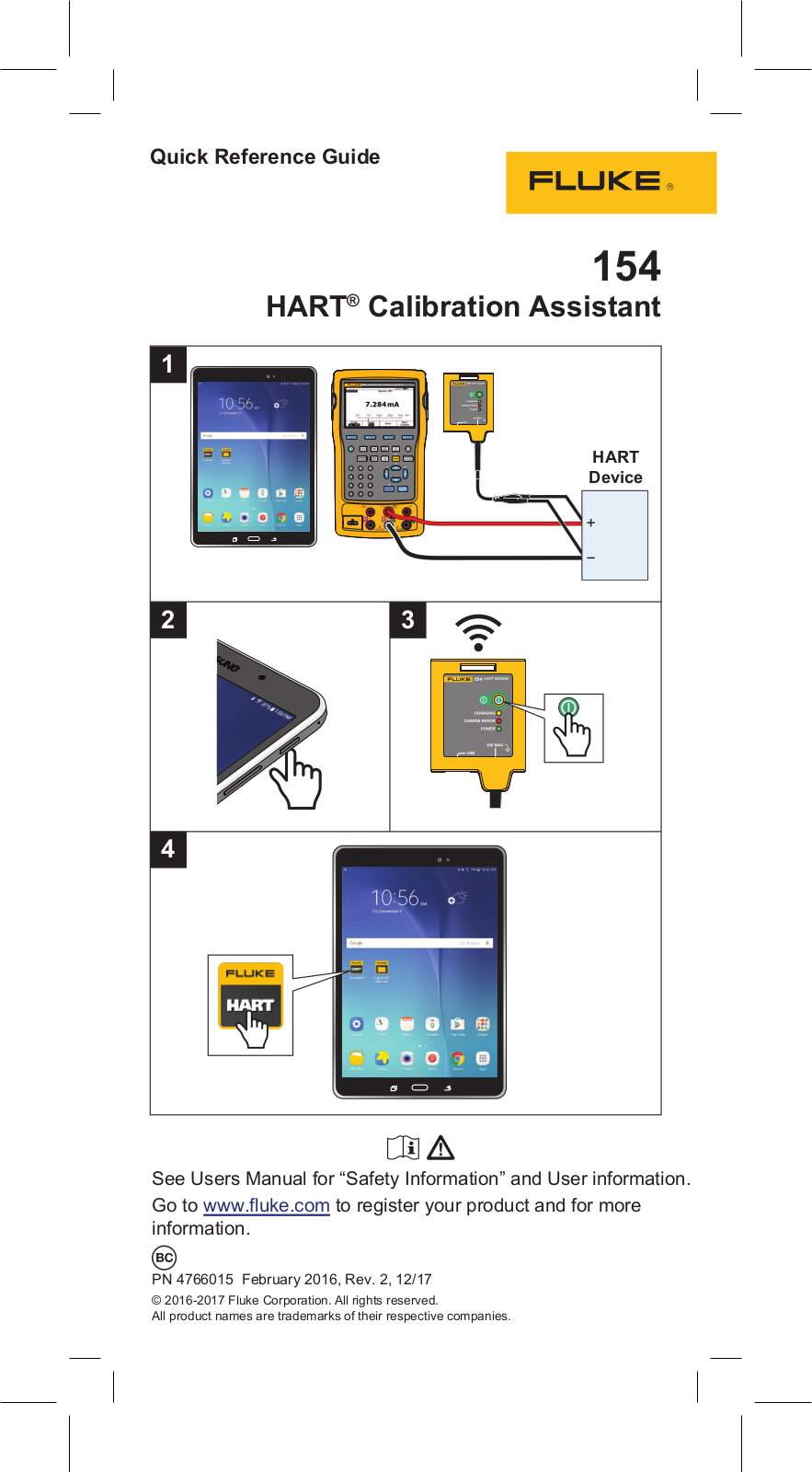 Fluke HART 154 Quick Reference Manual