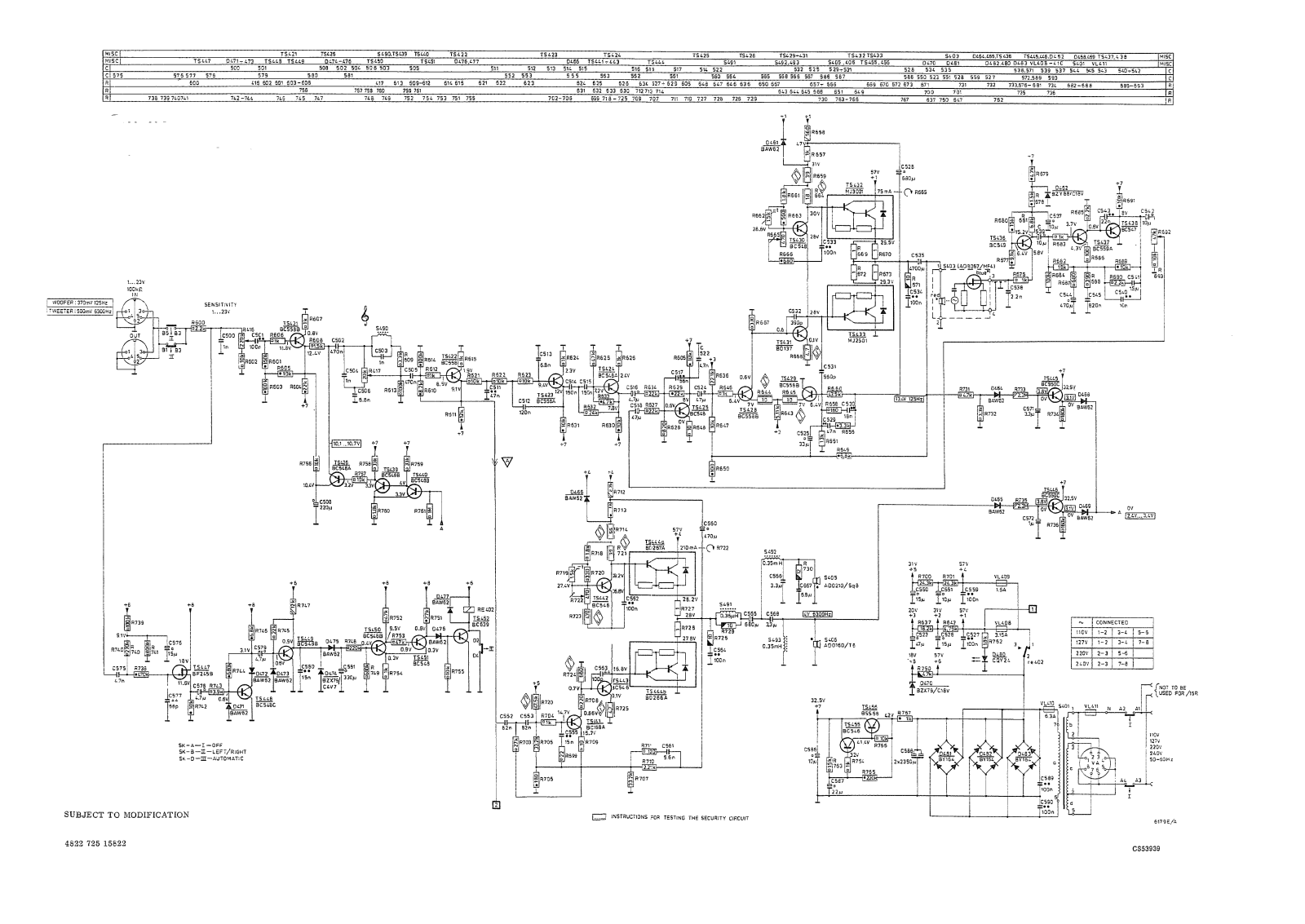 Philips 22-RH-544 Schematic