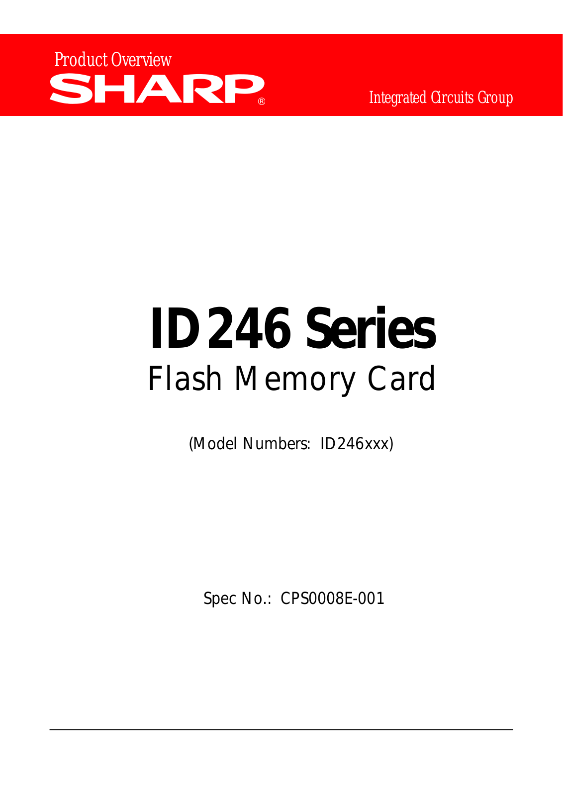 Datasheet ID246SXX, ID246PXX, ID246RXX Datasheet (Sharp) - ManualMachine.com