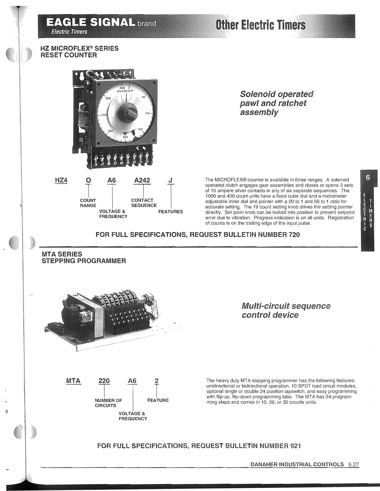 Danaher Controls HZ Microflex Series Data Sheet