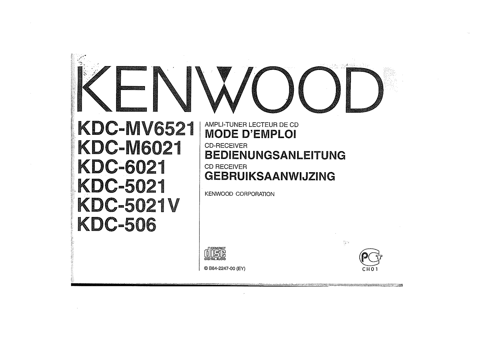 Kenwood KDC-MV6521 User Guide