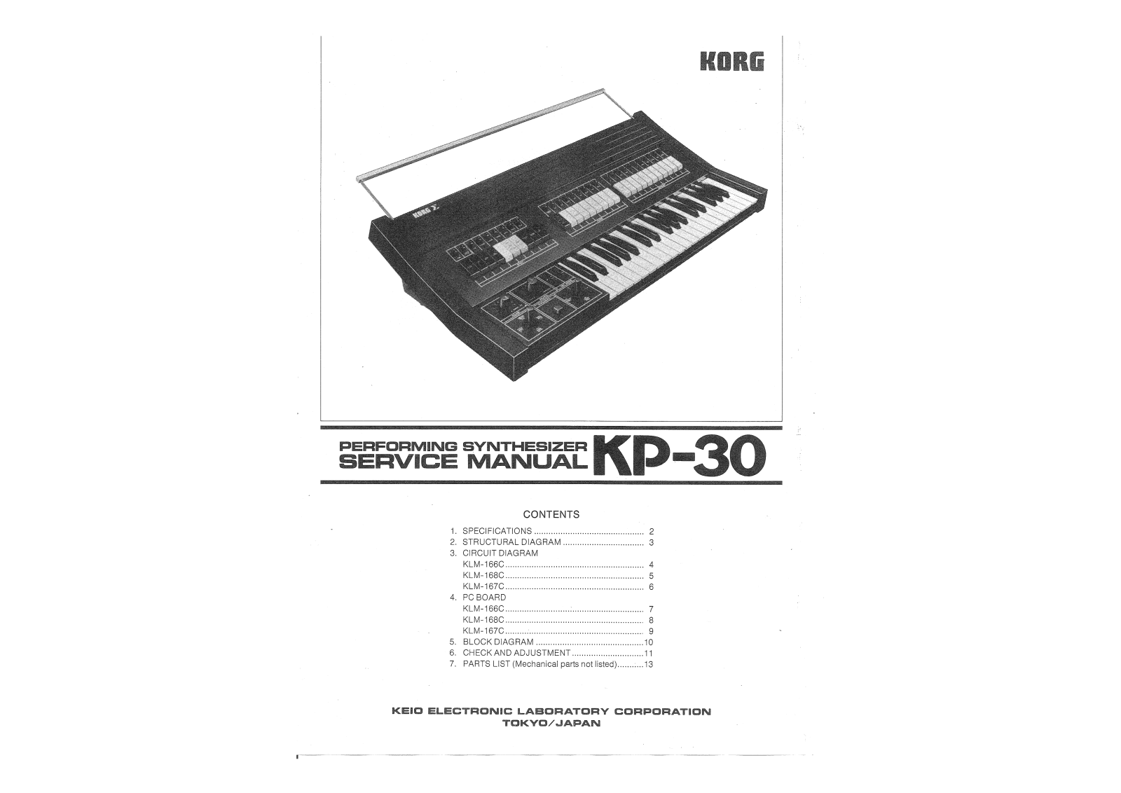 Korg KP-30 Service Manual