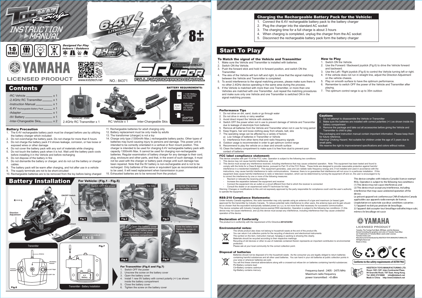 KIDZTECH TOYS 8437118 24GTX User Manual