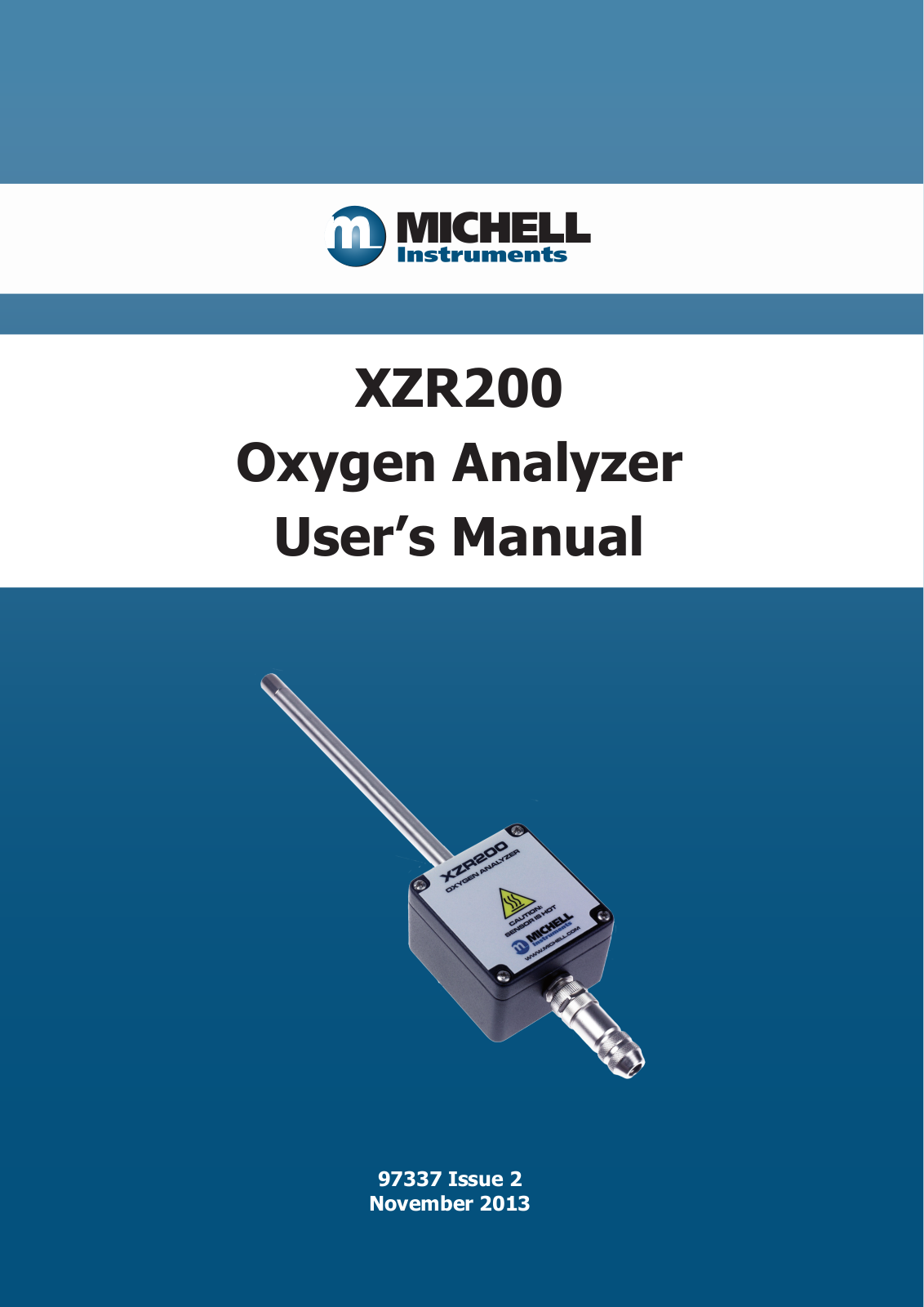 Michell Instruments XZR200 Operating Manual