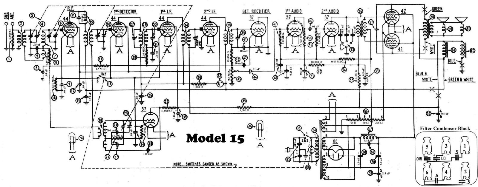 Philco 15 schematic