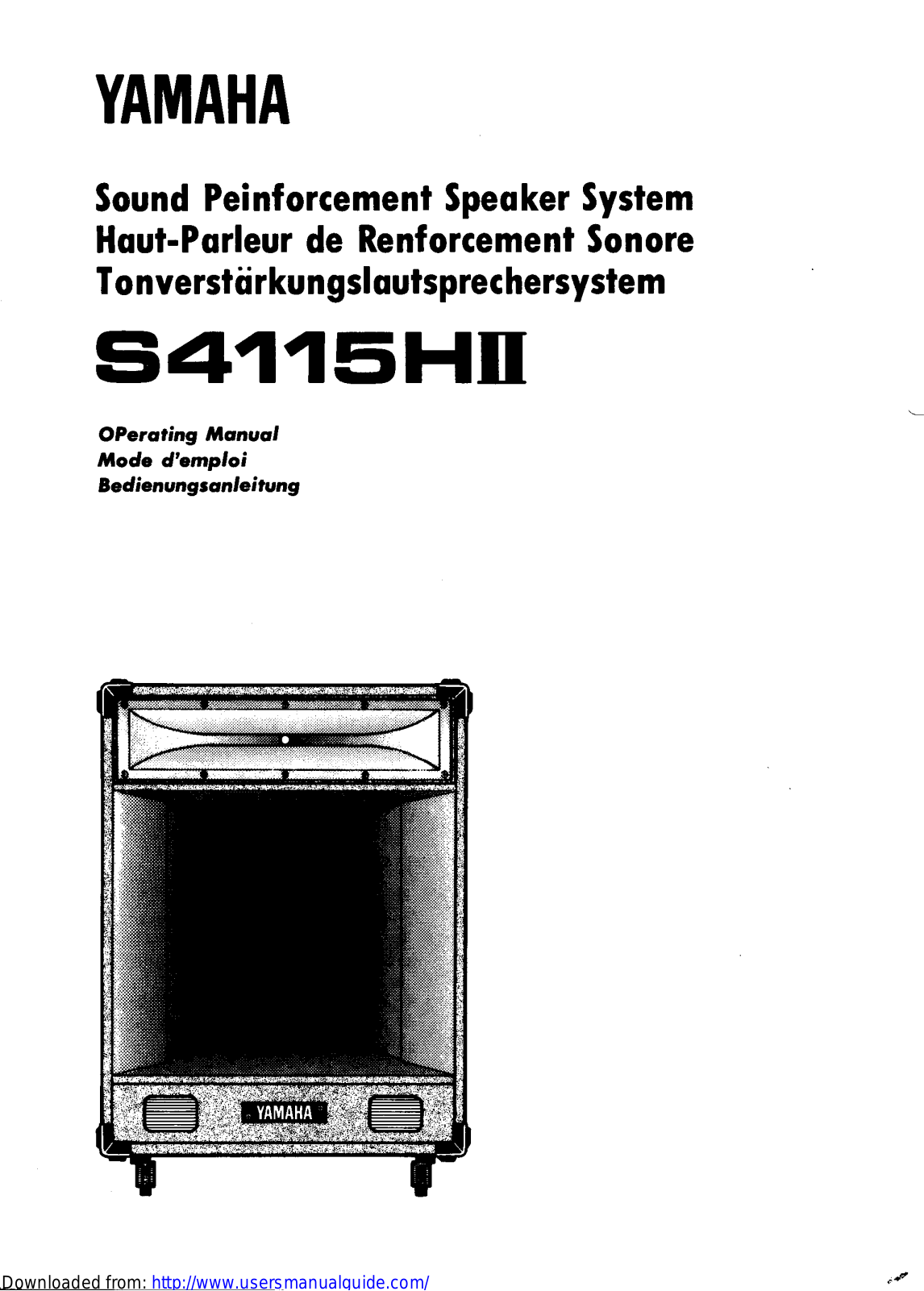 Yamaha Audio S4115HII User Manual