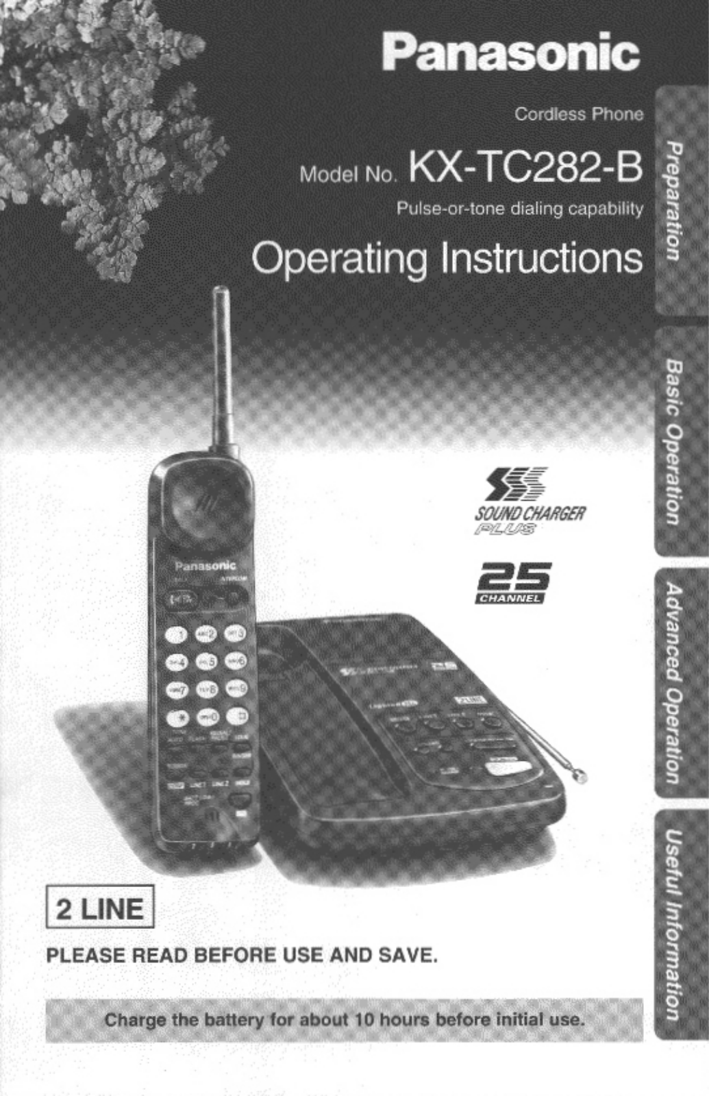 Panasonic kx-tc282 Operation Manual