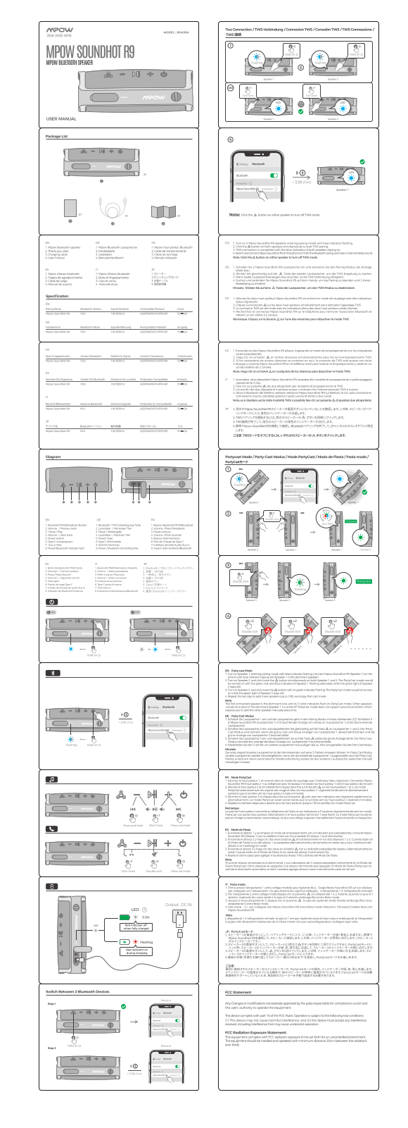 MPow BH436A, R9 User Manual