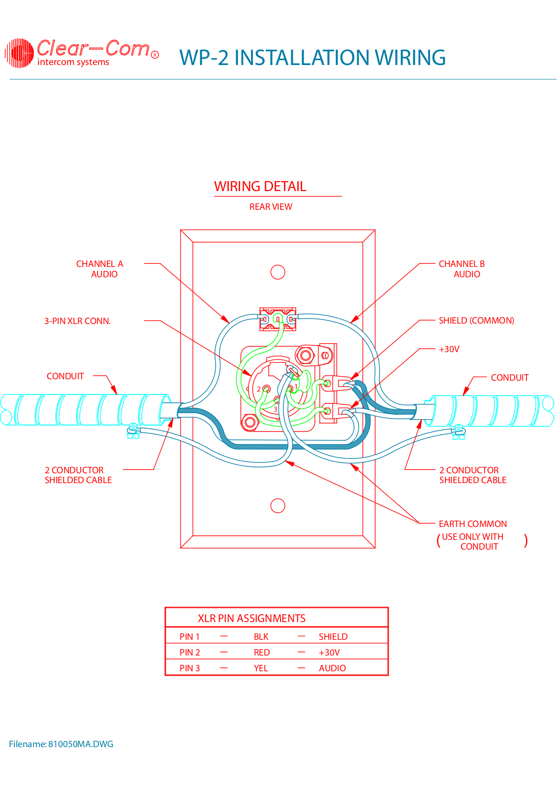 Clear-Com WP-2 User Manual