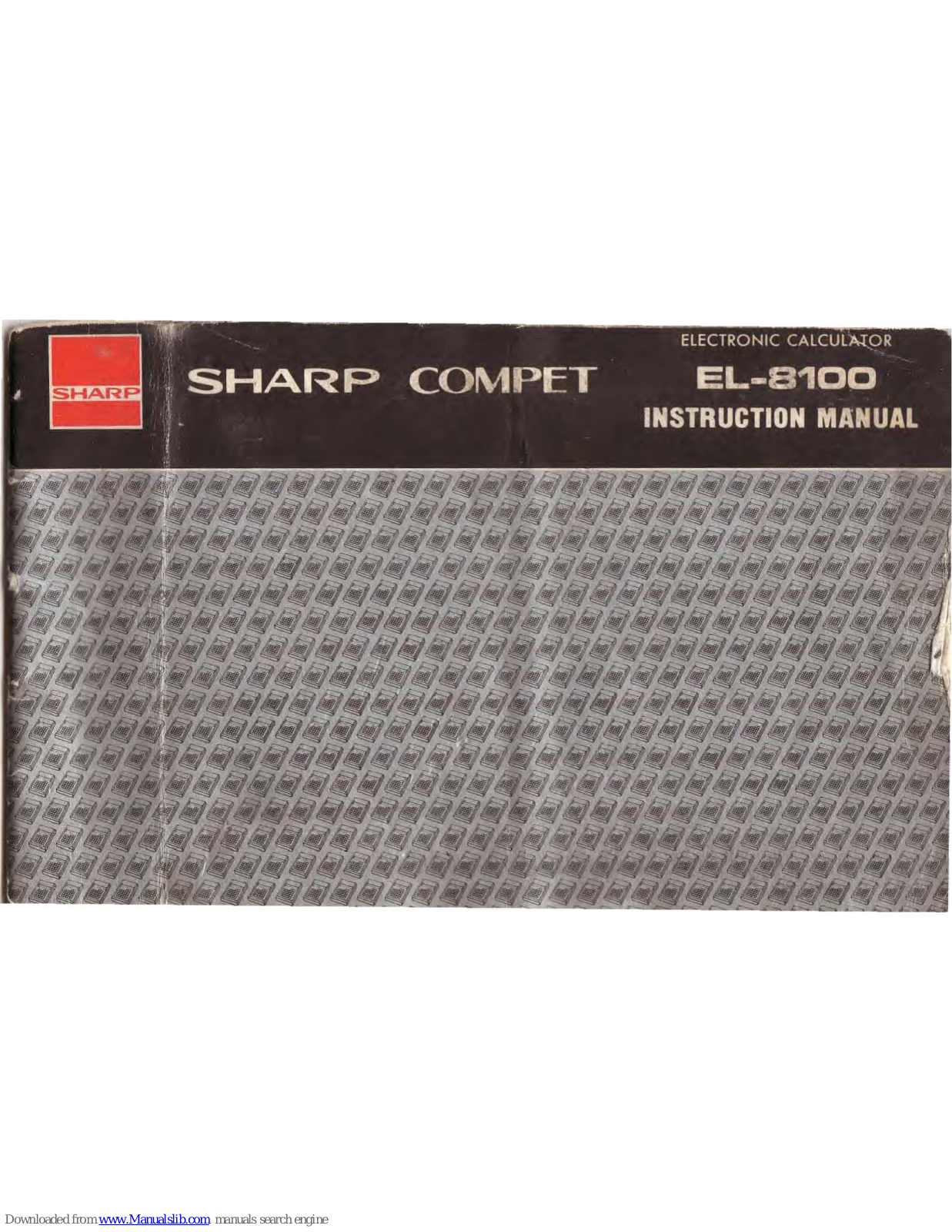 Sharp EL-8100 Instruction Manual - ManualMachine.com