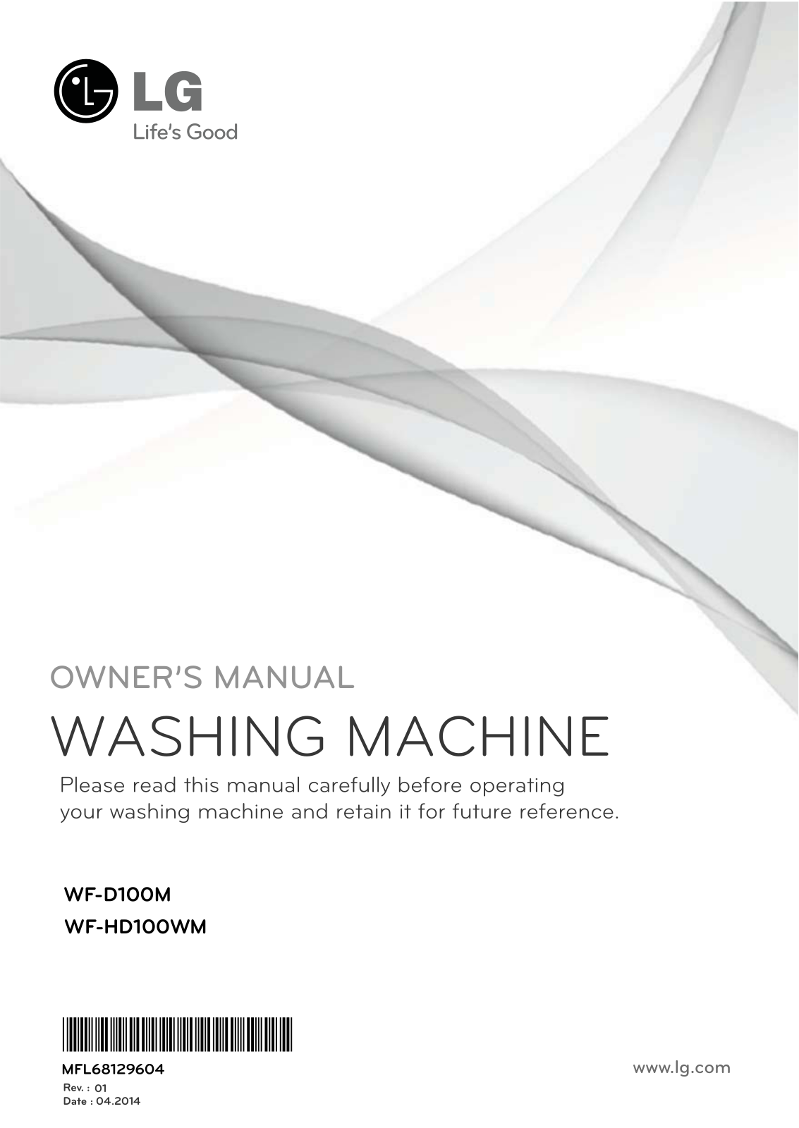 LG WF-HD100WM Owner’s Manual