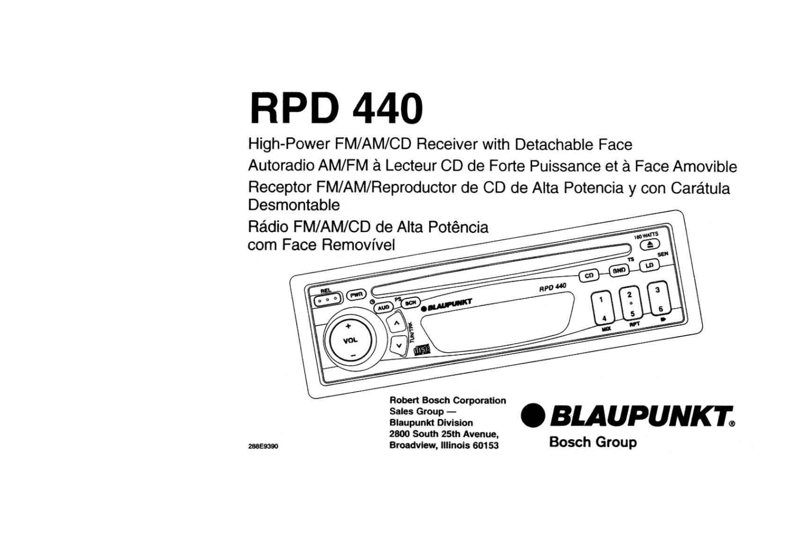 Blaupunkt RPD440 User Manual