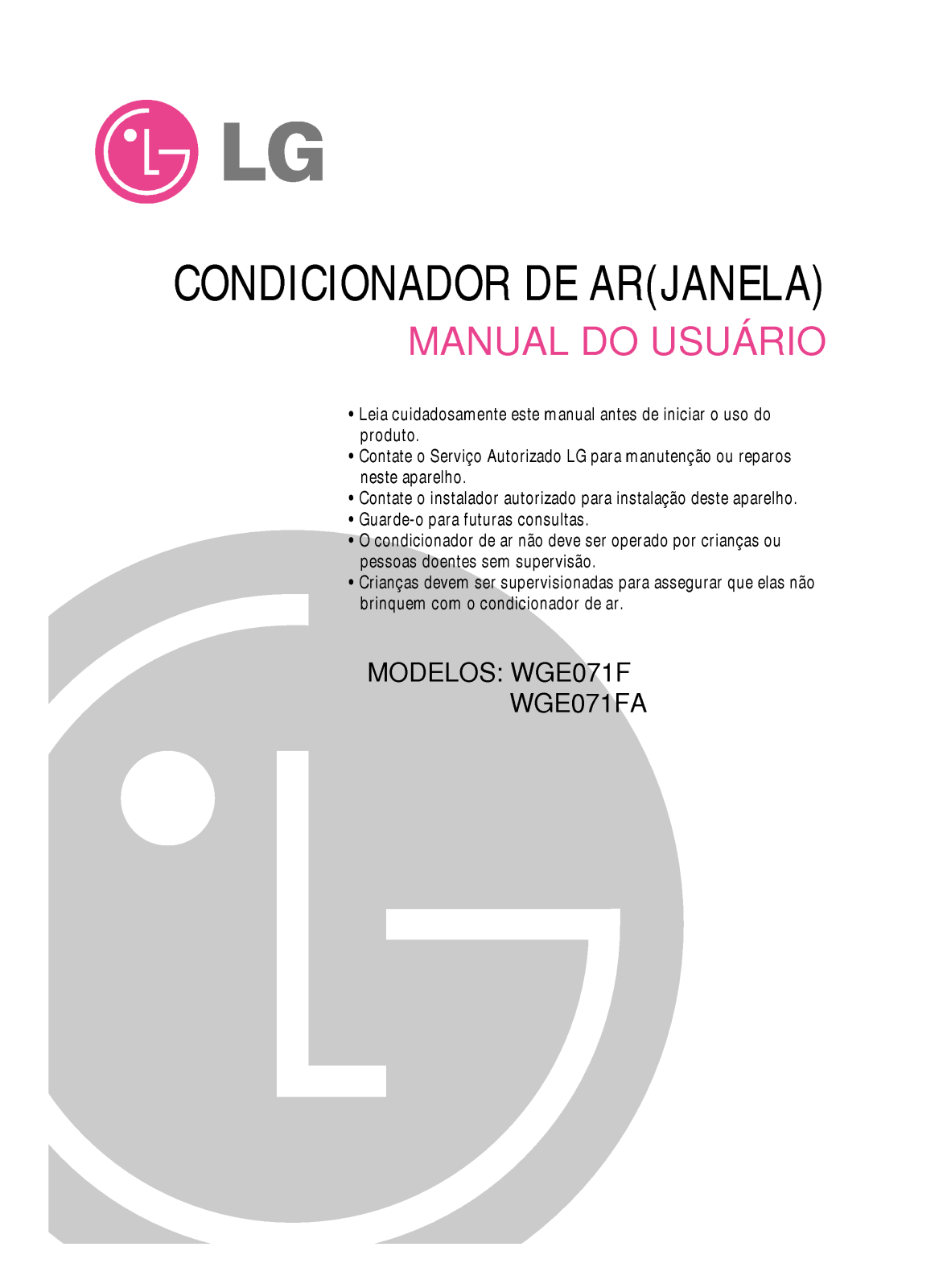 Lg WGE071F User Manual